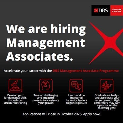 【企業徵才】📣 DBS Taiwan Management Associate Programme 2026 is now open for application! 🚀圖片